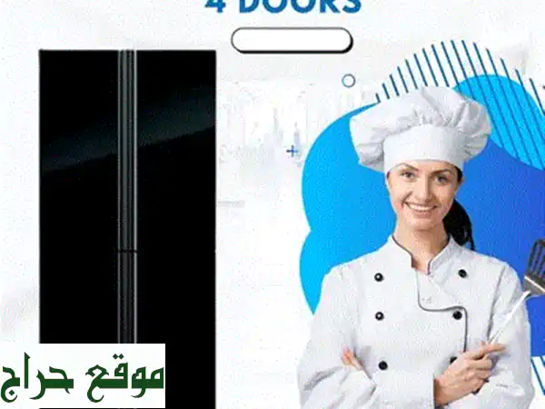 ثلاجة كامبوماتيك 4 أبواب (أسود ستانلس ستيل) - عرض لا يُفوّت! 999$ فقط!