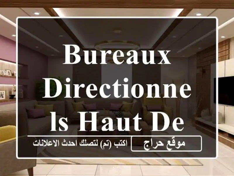 BUREAUX DIRECTIONNELS HAUT DE GAMME