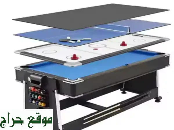 طاولة ألعاب 4 في 1 متعددة الاستخدامات: هوكي، بلياردو، تنس، وطاولة عادية! - عرض خاص!