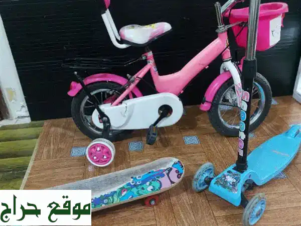 دراجات أطفال، سكوتر، ولوح تزلج للبيع - بحالة ممتازة!