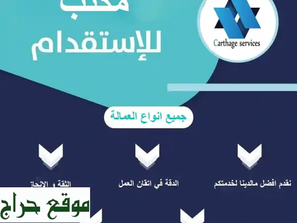 استقدام عمالة تونسية محترفة: جميع المهن...