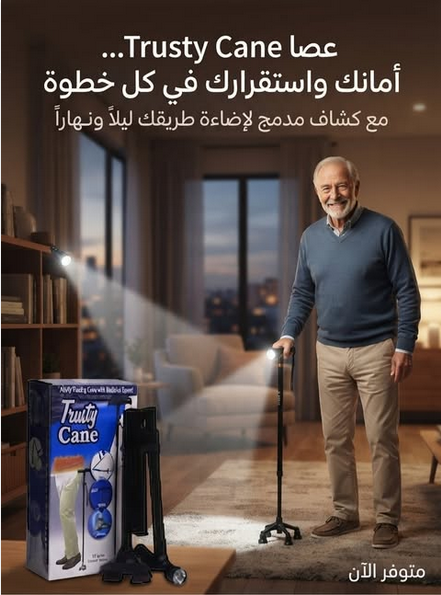 عصا مشي ذكية بكشاف – دعمك في كل خطوة