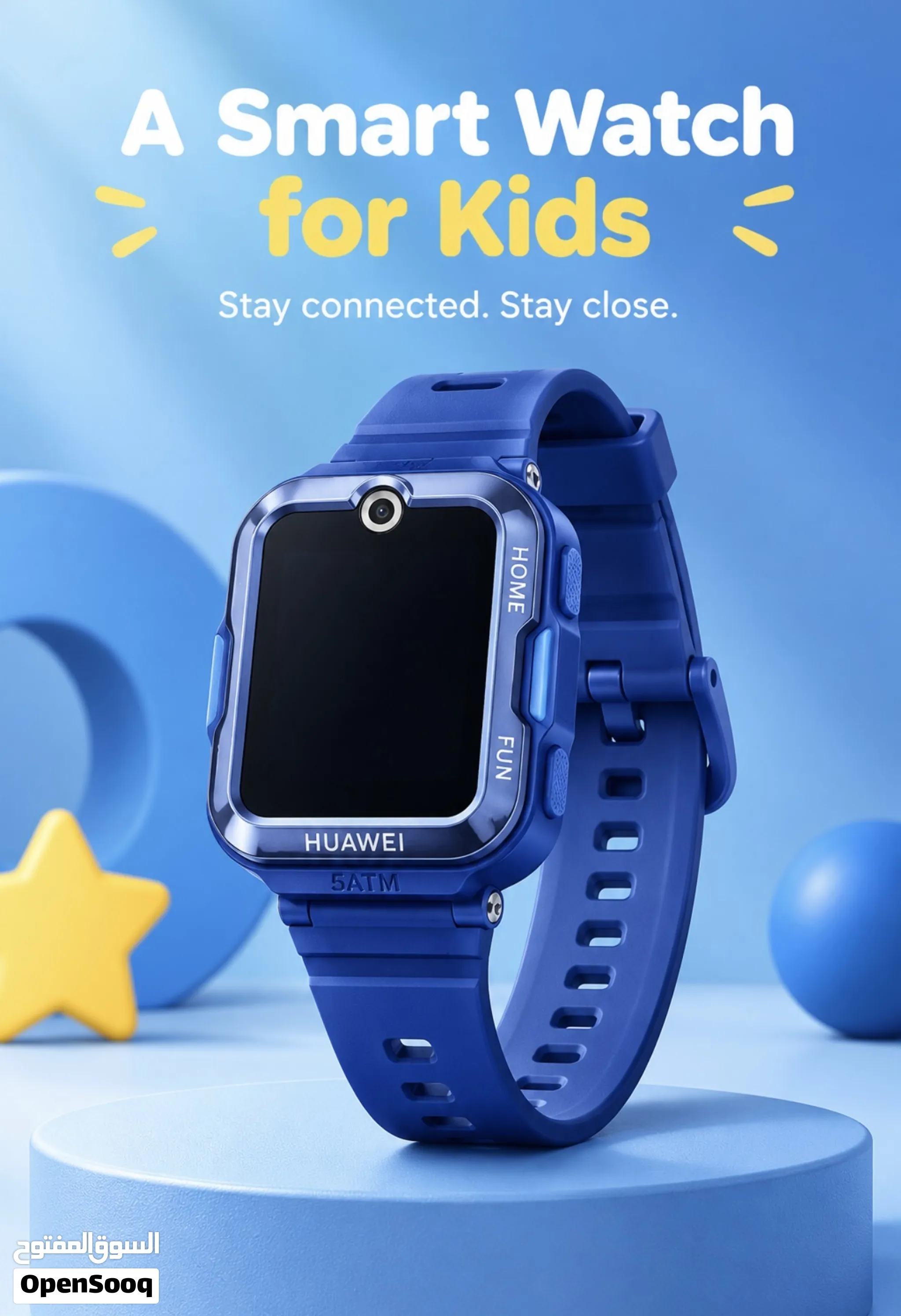 ساعة هواوي ذكية للأطفال Huawei Watch Kids 4 Pro مكالمات فيديو + GPS مقاومة للماء أزرق
