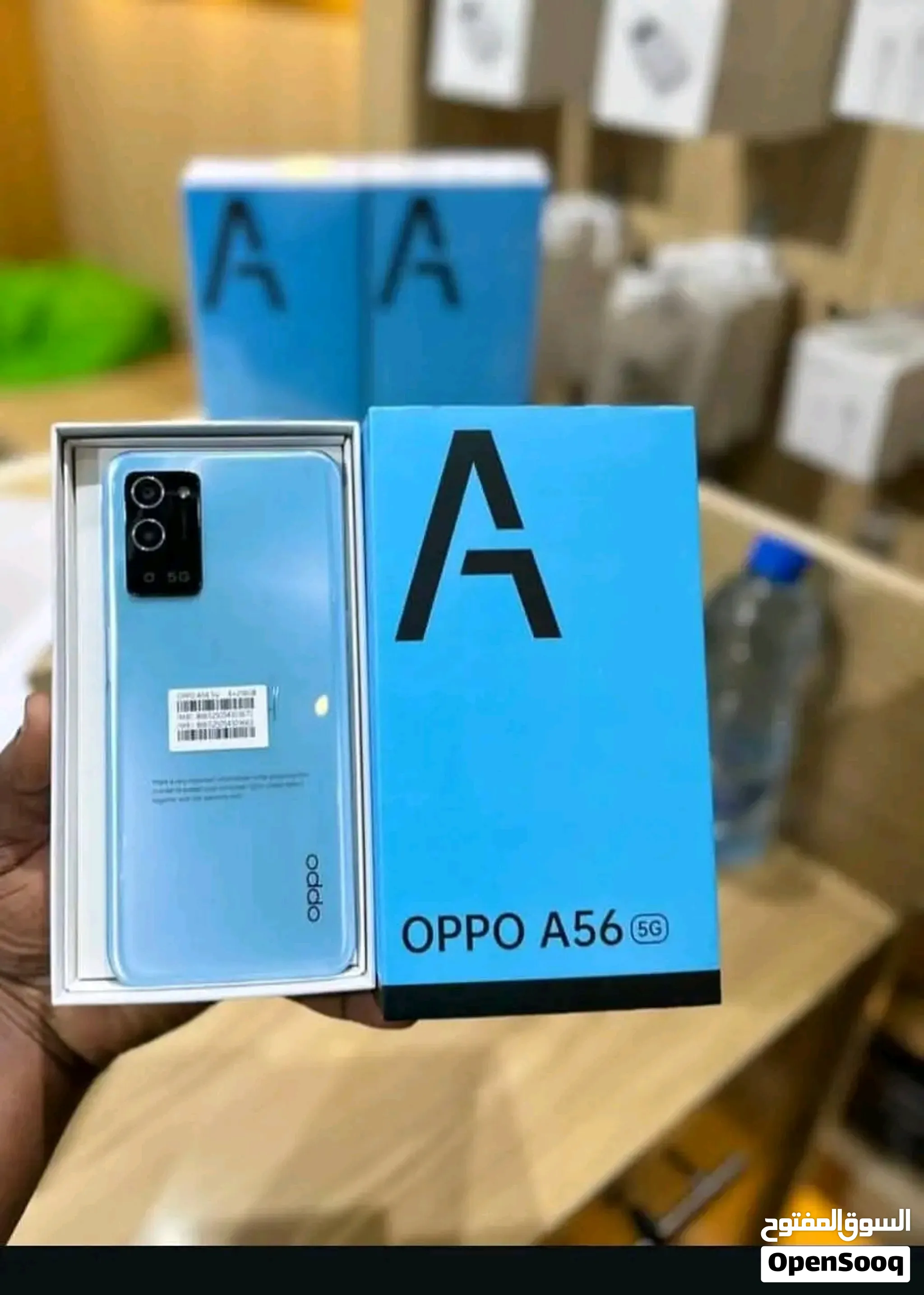 أوبو OPPO A56 5G ذاكرة 8/256 جيجا السعر 160 ألف دينار فقط نسخه 5G المواصفات: شاشة 6.5 إن