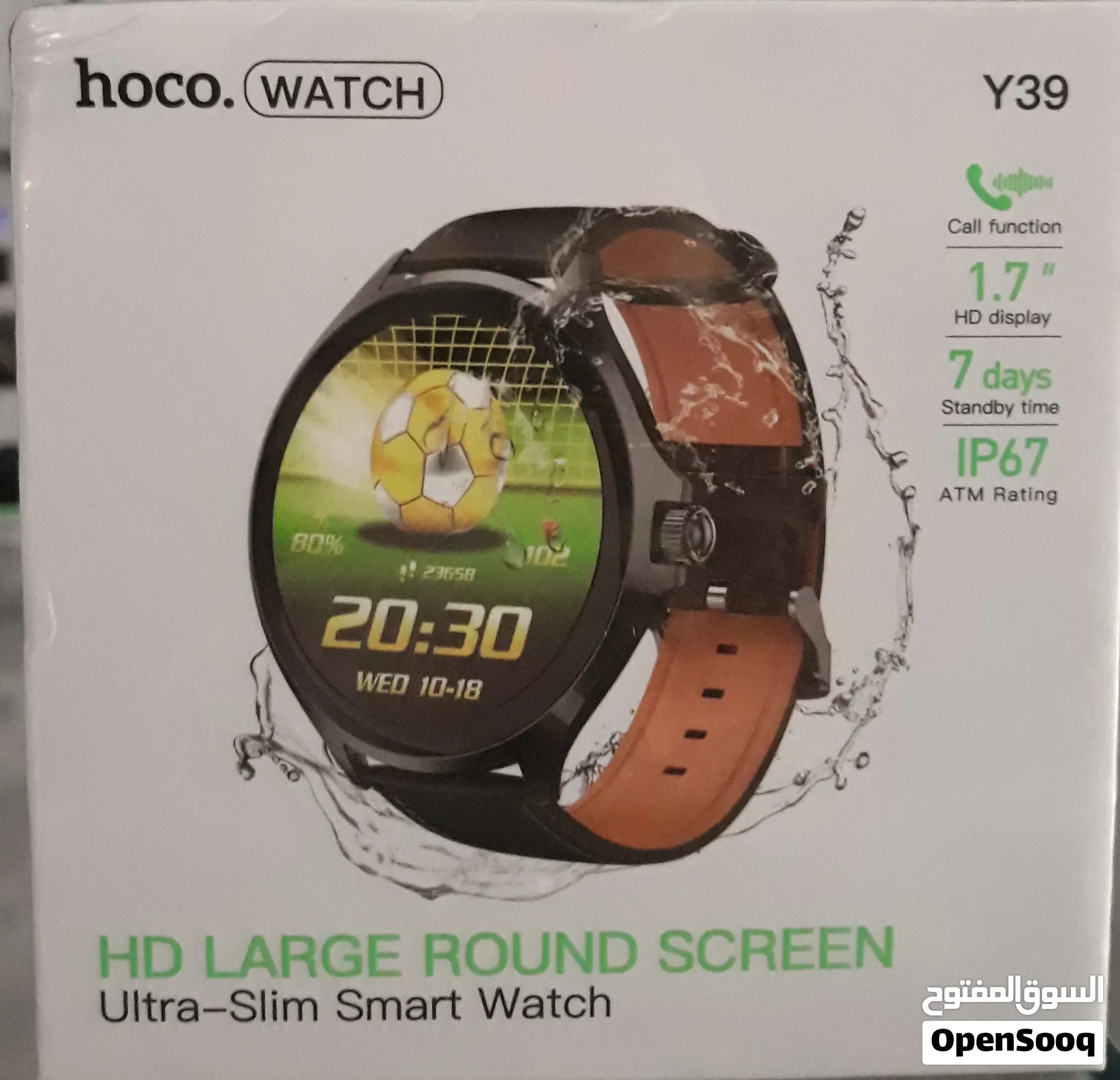 بسعر 40$ hoco Y39 smart watch ساعة هوكو Y39 تصميم أنيق ومواصفات عملية للاستخدام اليومي والرياضي