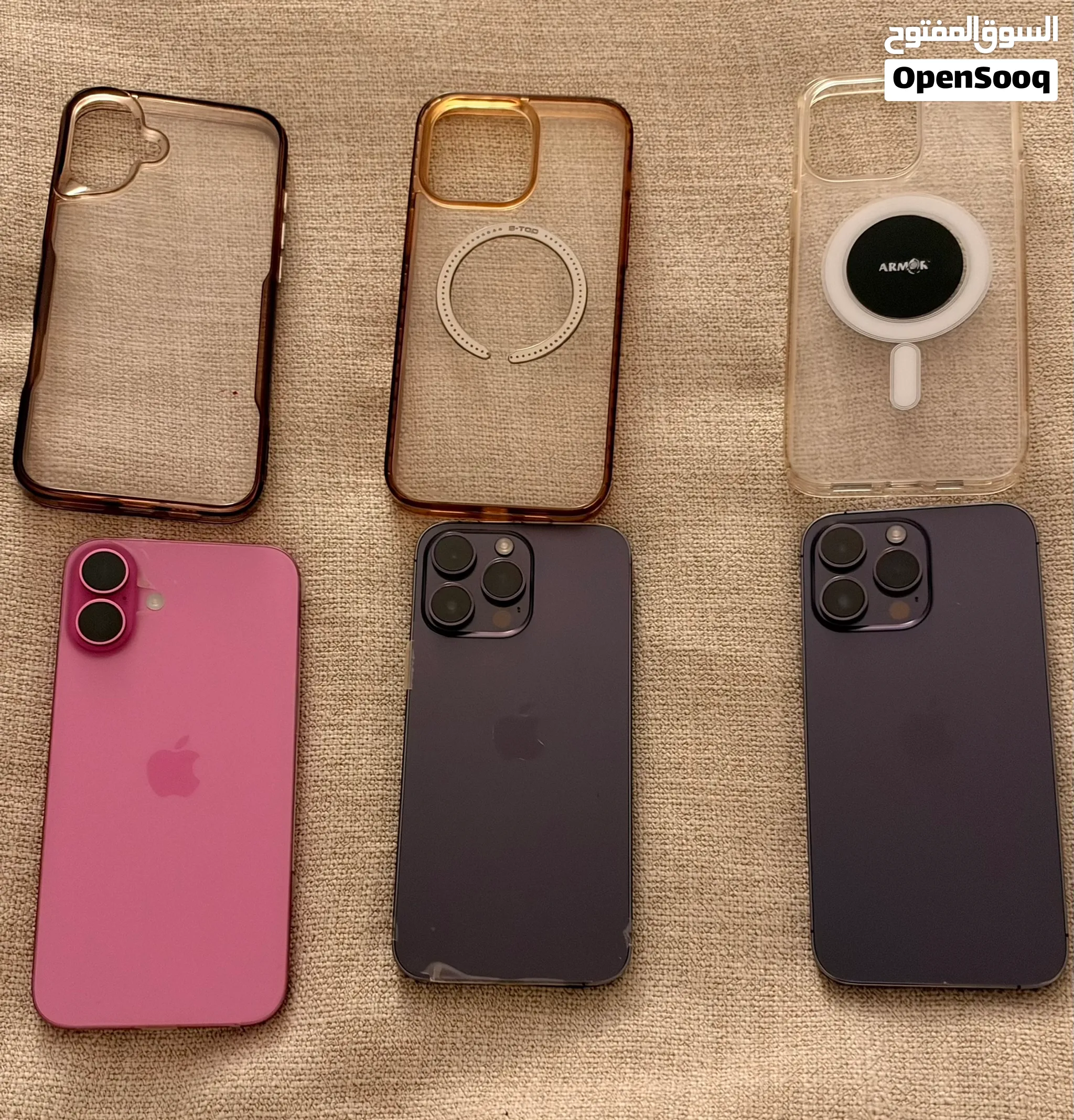 للبيع 3 أجهزة آيفون iPhone 16 Plus & 14 Pro Max 256GB