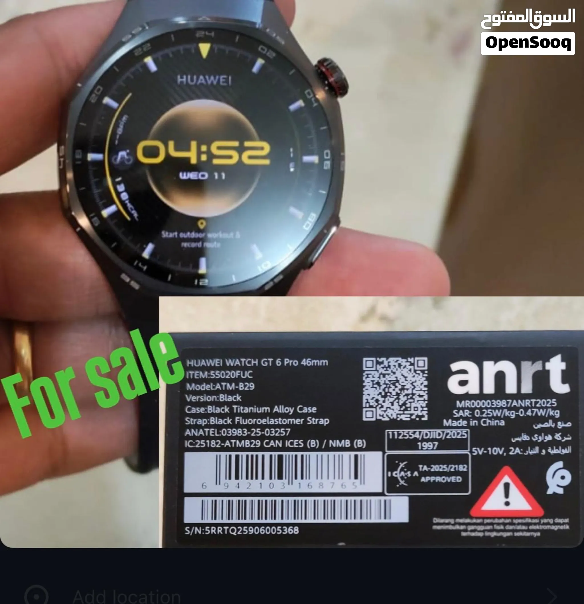 Huawei smart watch for sale GT 6 pro