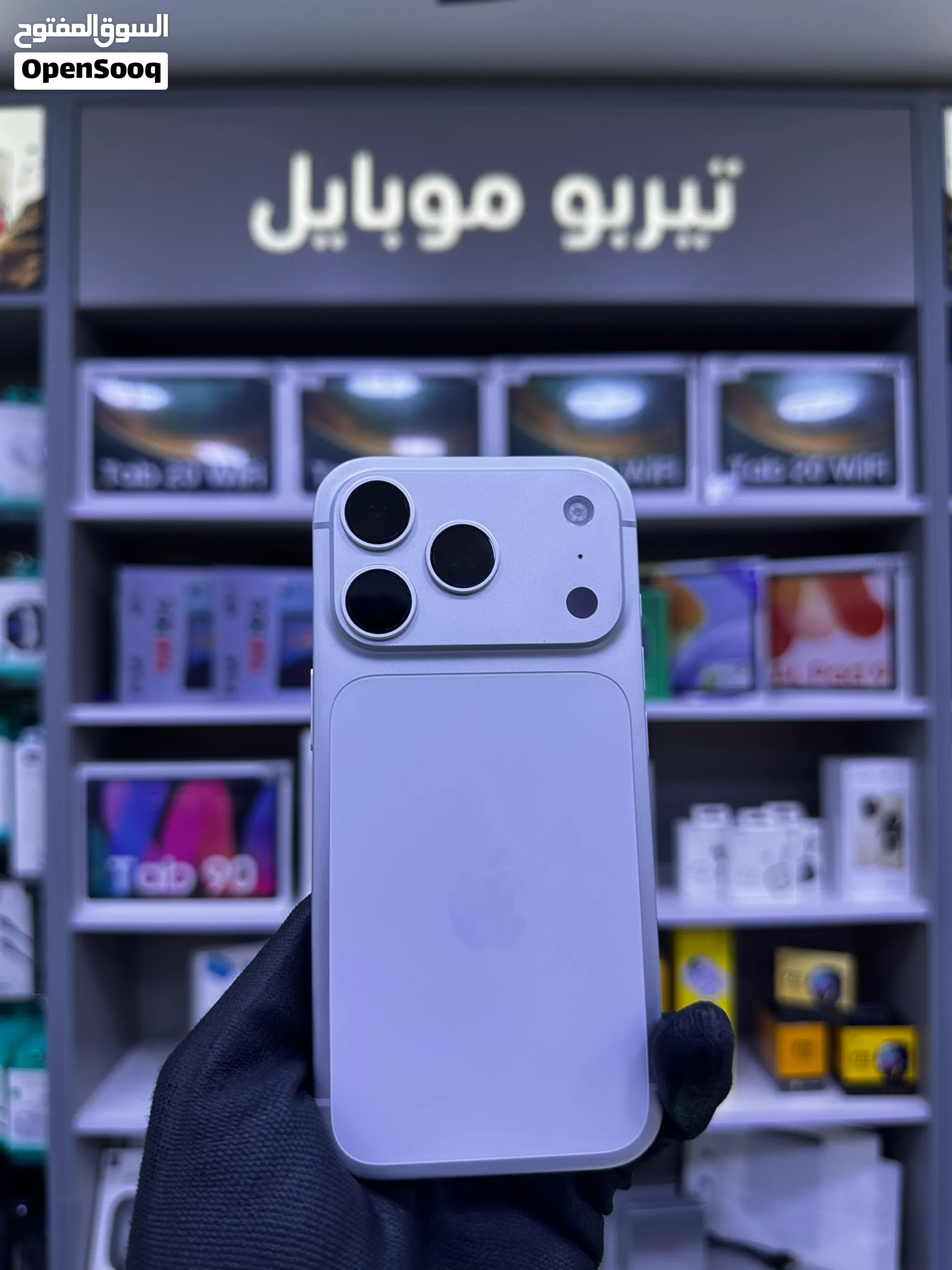 iPhone 17 pro 256gb silver new without box ايفون 17 برو 256جيجا جديد بطارية 100 مش مشحون ولا مرة