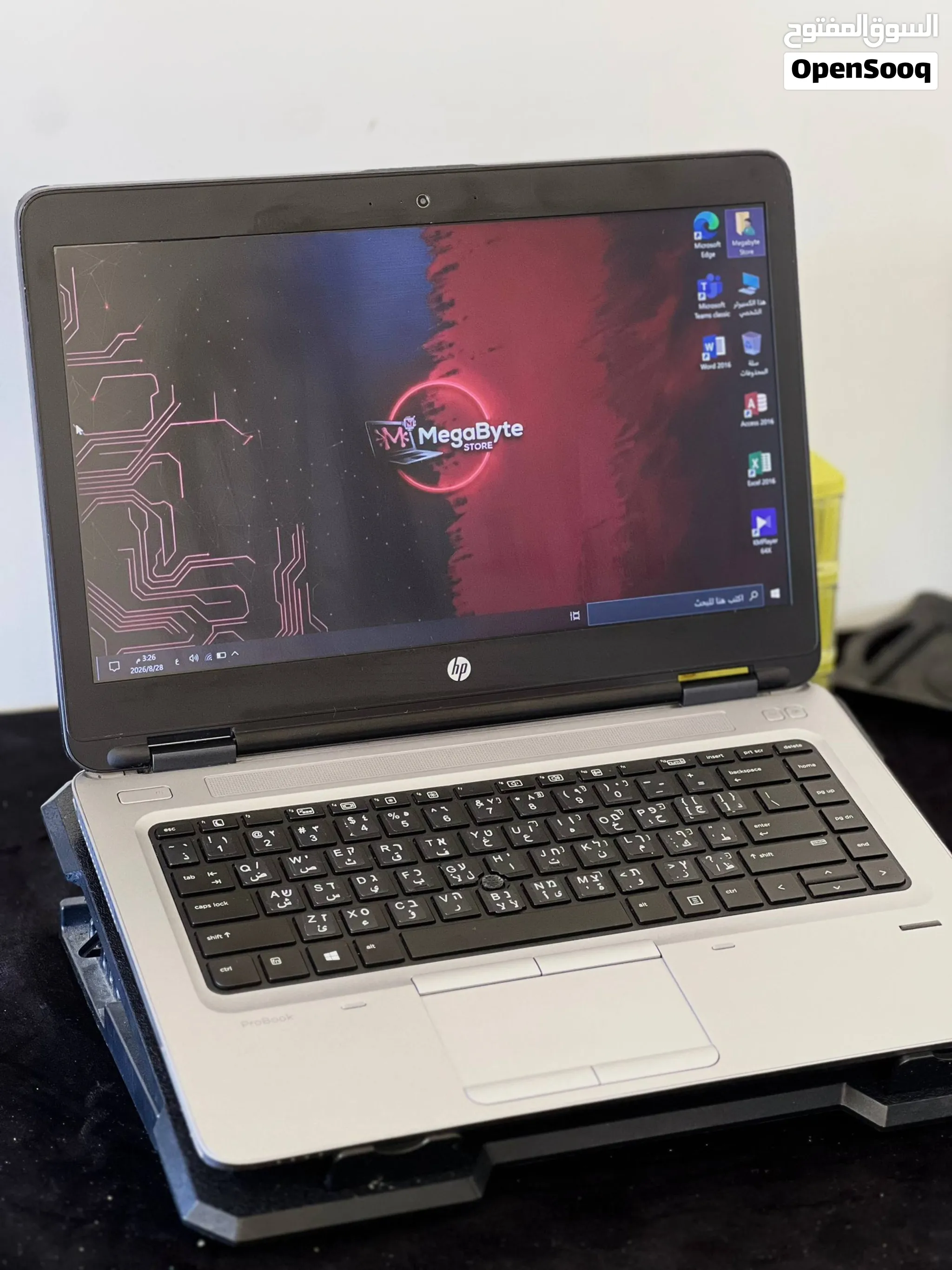 لابتوب HP ProBook بنظافة ممتازة (Core i5 جيل 6 / هاردين SSD + HDD / شاشة Full HD / كيبورد مضيء)