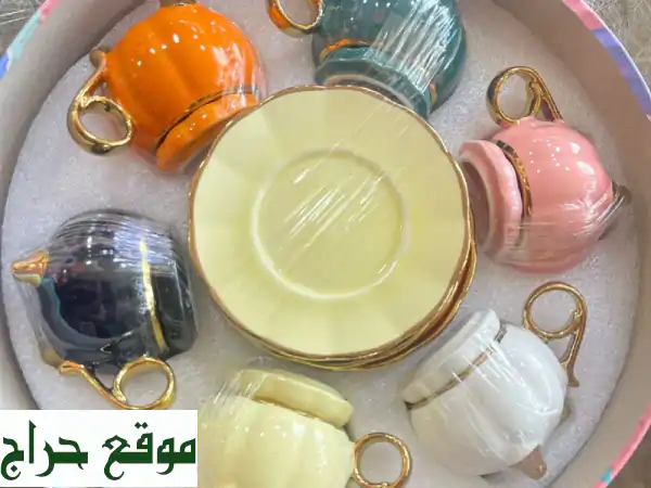 أضف سحر الألوان: طقم فناجين يقطين فاخر بـ6 ألوان |...