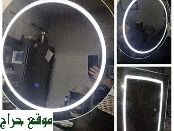 أضئ حمامك بفخامة: مراية LED مبروم مربع – تصميم عصري وإضاءة مثالية!