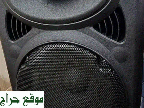 ZQS4247 Bluetooth Speaker 2 Mics | سماعة بلوتوث ستيريو وميكروفونين | مثالية للكاريوكي والحفلات!