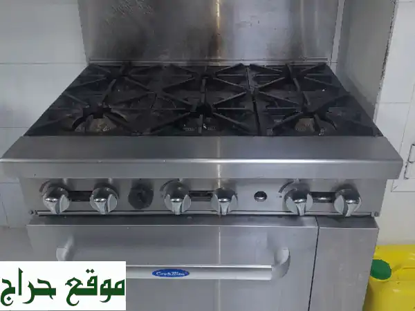 للبيع فرن بيتزا إيطالي 3 أبواب غاز وكهرباء وغاز مع فرن 6 عيون أمريكي وكريل