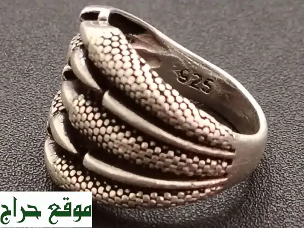 خاتم فضة مخلب التنين 925 نادر: أطلق العنان لقوتك!...