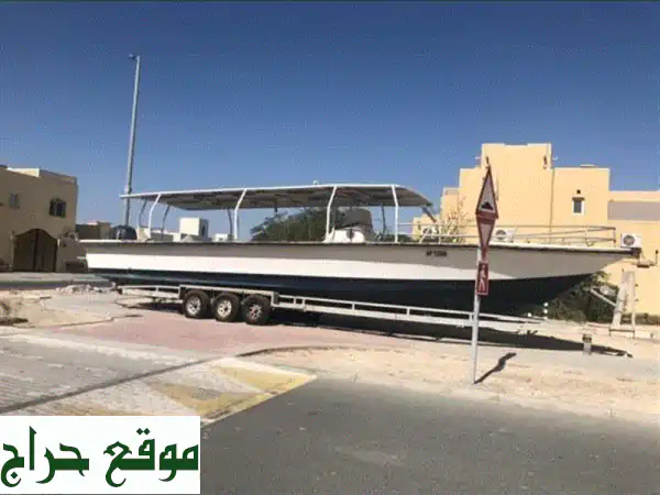 للبيع قارب 43 قدم مع مكنتين مار كري 2014 ماشية 900 ساعة كنترول أوتوماتيك السعر 100000 للتواصل