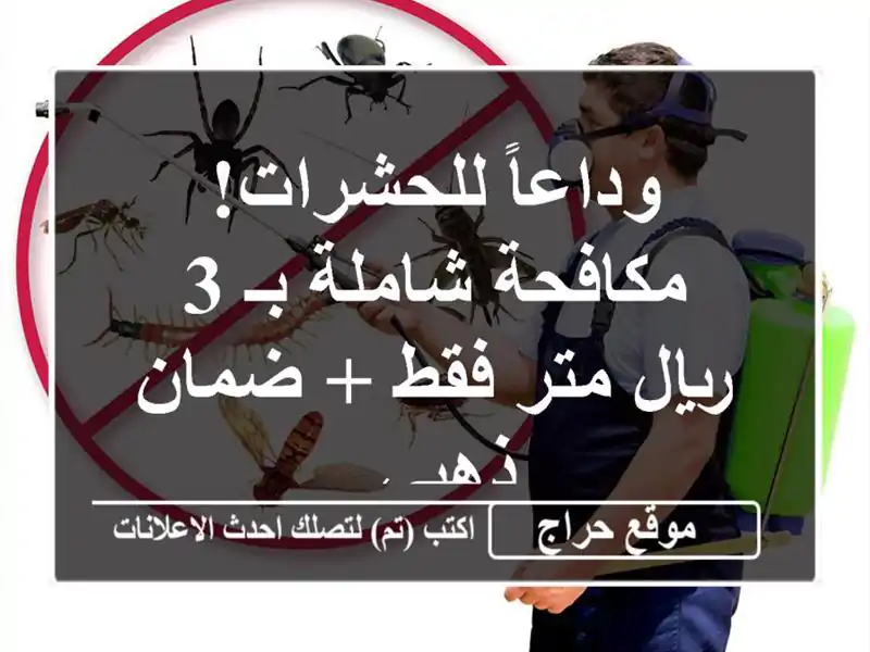 وداعاً للحشرات! مكافحة شاملة بـ 3 ريال/متر فقط +...