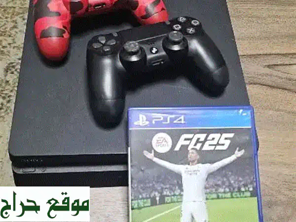 بلايستيشن 4 مستعمل 1 تيرا بايت مع يدين ولعبة FC25 –...