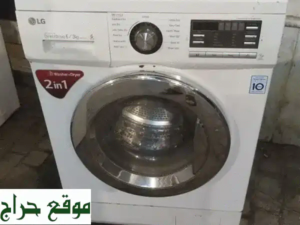 فرصة لا تعوض! غسالة ونشافة LG 6+3 كجم بحالة ممتازة |...