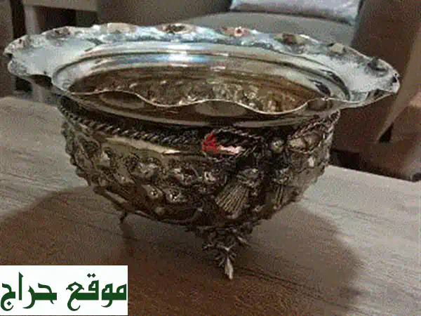 مقتنيات وتحف أنتيك فاخرة: نحاس وبراس مطلي بالفضة -...