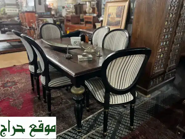 غرفة سفرة خشب مصمت فاخرة مع 6 كراسي | متانة...