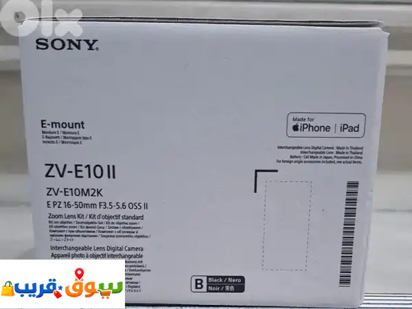 Sony Camera ZVE10 II kit with 1650 mm F3.55.6 oss II