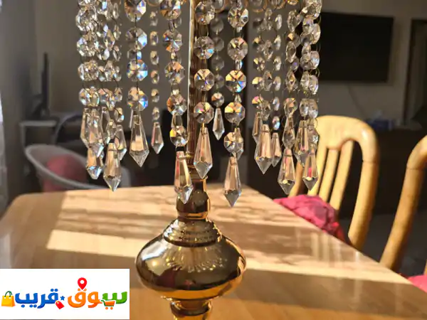 فرصة! أباجورة كريستال فاخرة (كالجديدة) - إضاءة...