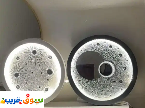 أضف سحراً لمنزلك: لوحات ديكور مضيئة 3D بتصميم القمر الفريد | توصيل الإمارات