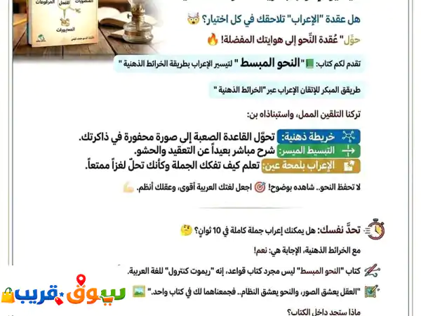 أتقن الإعراب بسهولة: النحو المبسط بخرائط ذهنية مبتكرة!