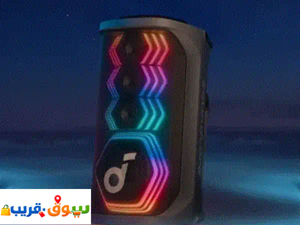 سبيكر ⁦⁦Anker⁩⁩ ⁦⁦Soundcore⁩⁩ ⁦⁦Rave⁩⁩ ⁦⁦3 S⁩⁩ بقوة ⁦⁦200 W⁩⁩ – صوت قوي وإضاءة ⁦⁦LED⁩⁩ – أسود