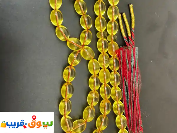مسباح كهرمان بلطيقي للبيع 20 غرام حبة وسط 66 خرزة...
