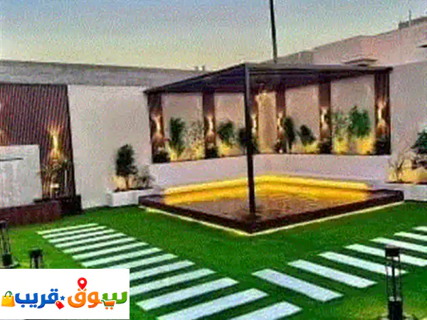 تنسيق حدائق وفلل واستراحات وتركيب الخشب البر...