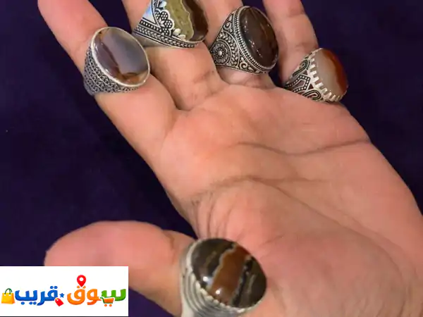 يتواجد في صبيا خواتم عقيق وارد صنعاء اليمن خواتم...