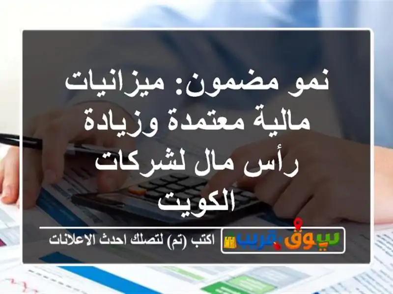 نمو مضمون: ميزانيات مالية معتمدة وزيادة رأس مال...