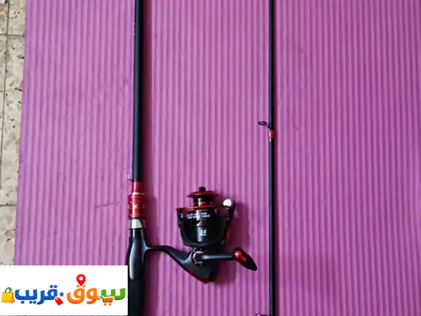 عدة صيد طعم صناعي، عود 2.4 متر، مكنة قياس 4000 مع خيط حرير وخيط كربون و2 طعم صناعي، السعر 105 درهم