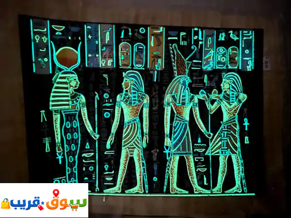 لوحة بردية مصرية مضيئة لتزيين المنزل 30*40 سم  السعر aed15