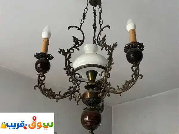 Frensh lustre globe opaline ثرية غلوب اوبلين فرنسية مع برونز...