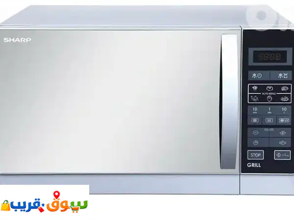 ميكروويف شارب R-77 AT-ST بشواية 34 لتر 1000 واط فضي | Sharp R-77...