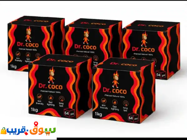 فحم د كوكو مكعبات 10 كيلو (64 حبة): بلا دخان، بلا...