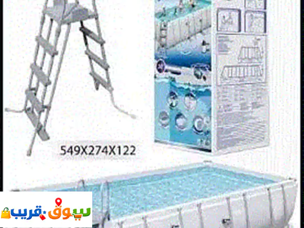 أحواض سباحة جديدة الطول 5.49 مع الفلتر الكبير الرملي والدرج والغطاء