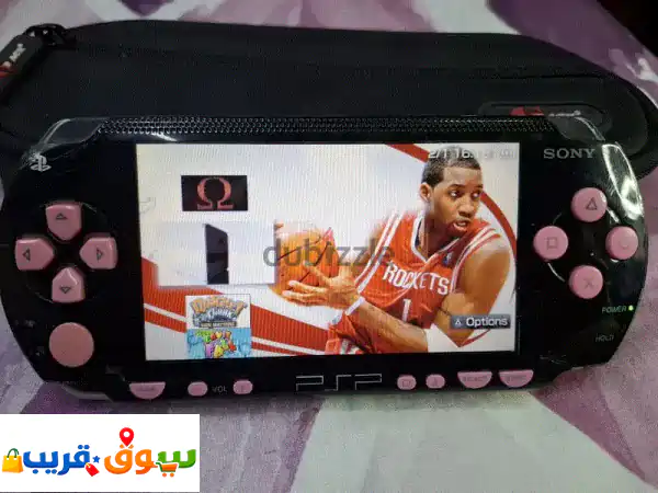 PSP SONY P1000 MODEL. BLACK u002 FPINK BUTTONS 8 GB SD CARD + 40 GAMES