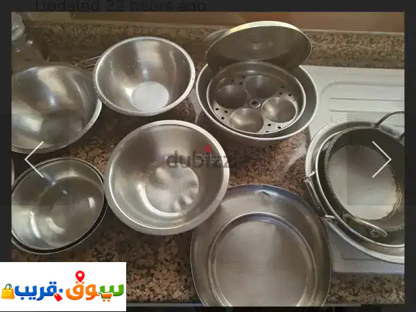 Kitchen items Steel vessels,non stick pans etx