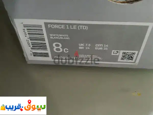 🌟 حذاء نايك فورس 1 LE (TD) الأصلي | جديد بالعلبة 👟 مقاس 25 EUR | أناقة وراحة لمغامرات صغارك!