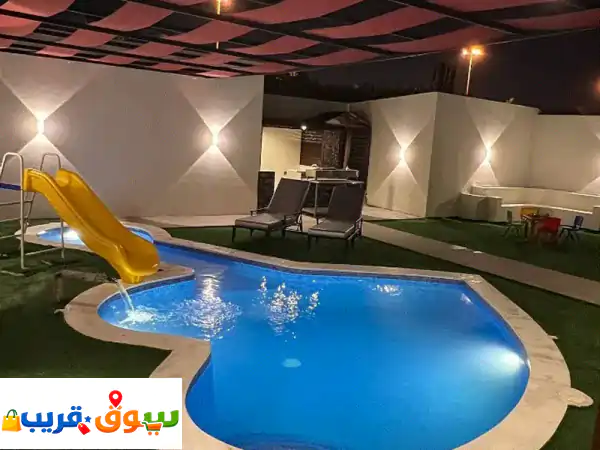 فرصة ذهبية! ✨ حجز استراحة وبركة خاصة بالهملة -...