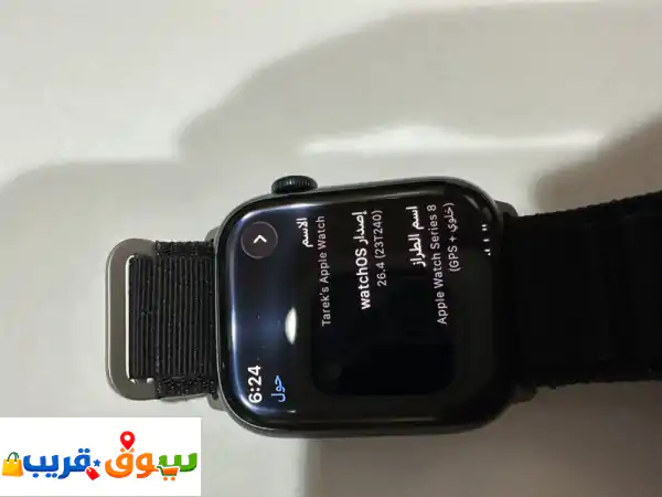 ساعة apple watch series 8 gps + خلوي بطارية 98% استخدام ممتاز جدا