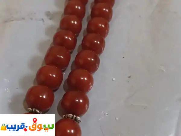 سبحة مستكة أفغاني فاخرة 33 حبة | فضة 925 أصلي | تحفة...