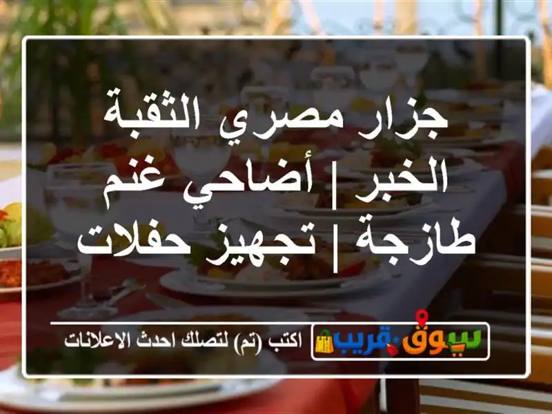 جزار مصري الثقبة الخبر | أضاحي غنم طازجة | تجهيز حفلات