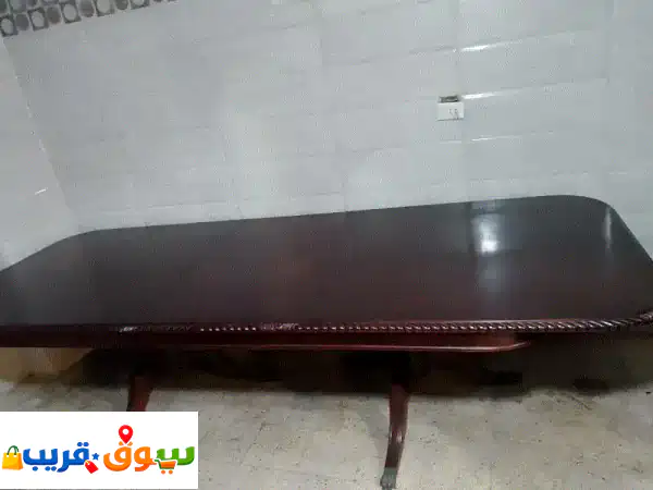فرصة لا تعوض: اوضة سفرة انكليزي فاخرة - خشب زان وقشرة تنباك بحالة ممتازة!