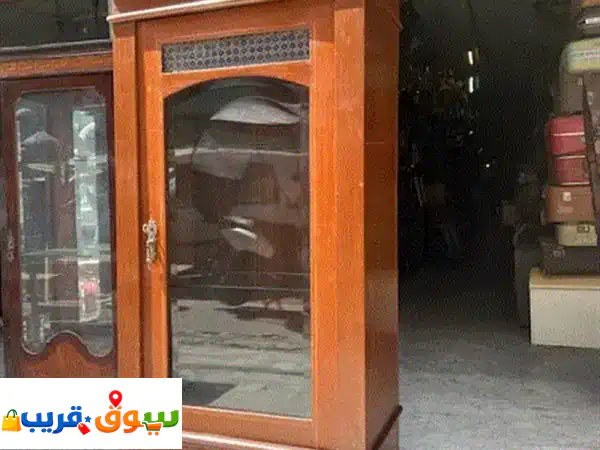 فيترين فرنسية فاخرة | خشب جوز أصيل | تحفة ديكور...