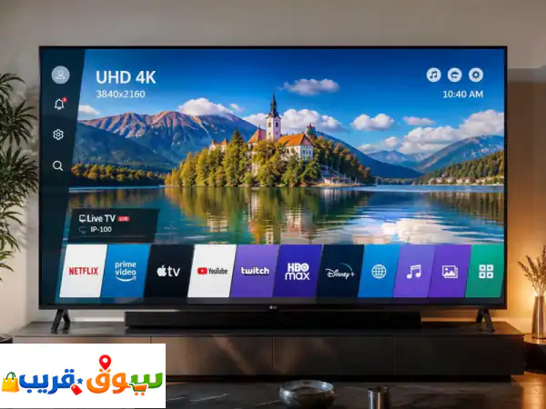 شاشة تلفزيون l g 4 kuhd s tv 70up7550pvd 70in  شبه جديدة بسعر 1350 ريال