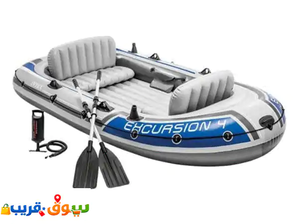 اقتنِ متعة البحر: قارب Intex Excursion 4 جديد تمامًا (زيرو) للبيع | جاهز لمغامراتك!